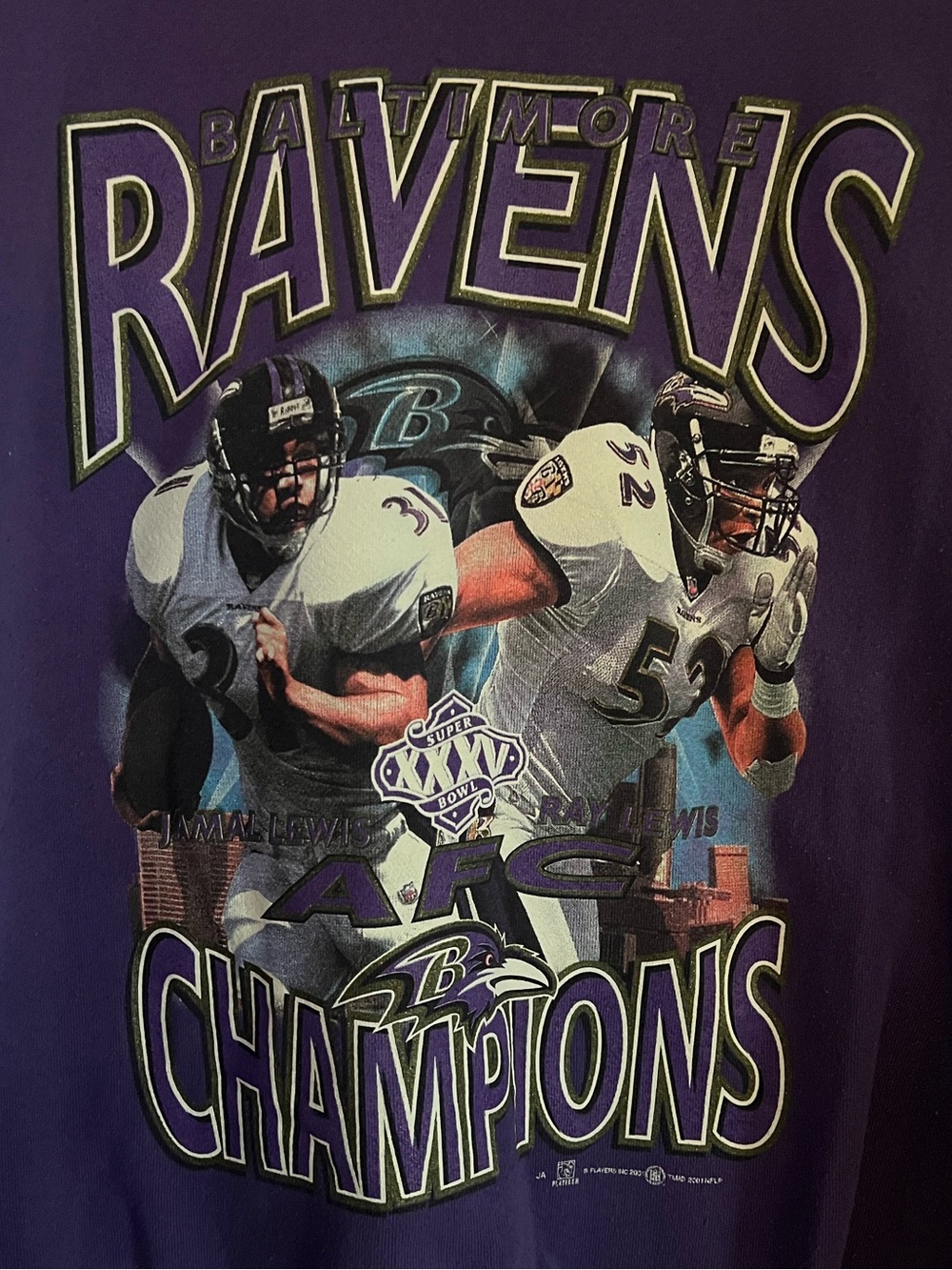Vintage 2001 Baltimore Ravens Champions Crewneck Sweatshirt - Picture 2 of 9